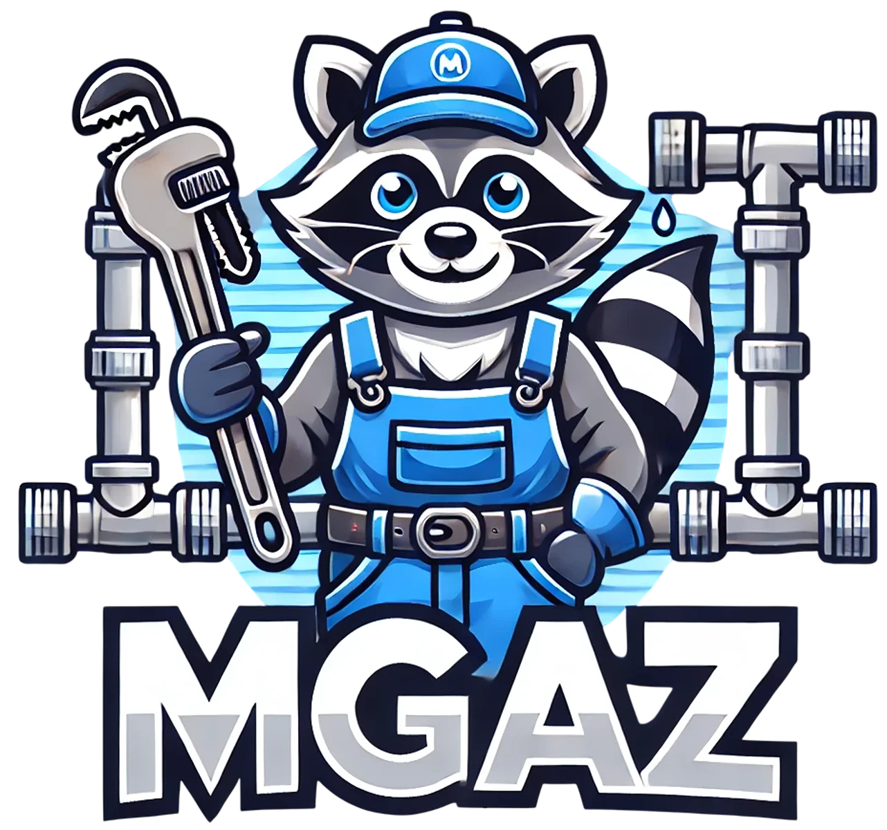 Logo MGAZ — usługi hydrauliczne, sanitarne, gazowe i solarne