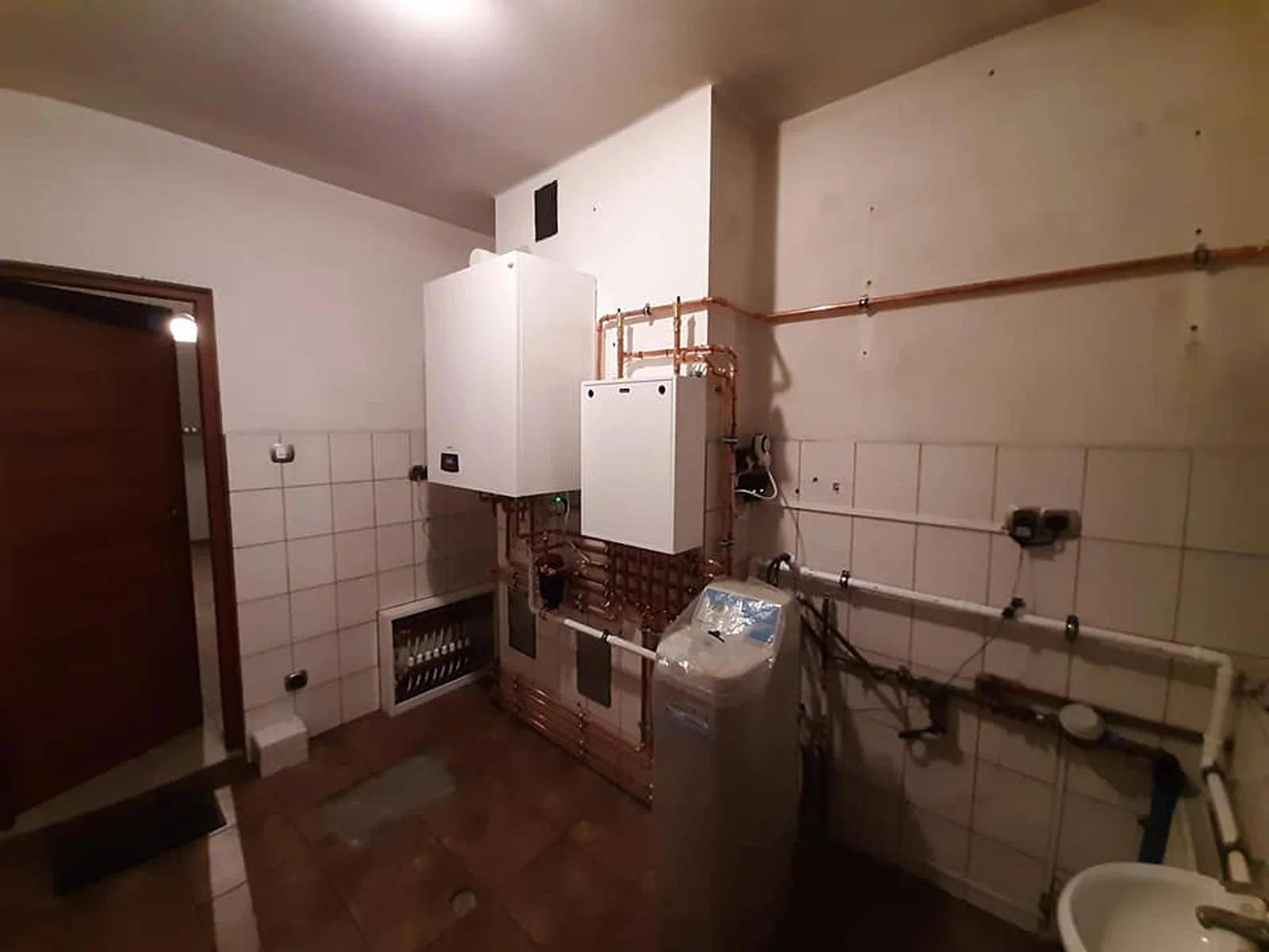 Kotłownia po wymianie kotła gazowego